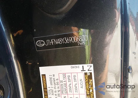 2006 Lexus Sc 430 from USA, damaged, VIN JTHFN48Y369006830